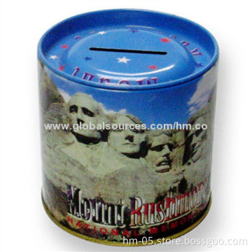 Container box with coin hole on the lid, can be used for cash box or promotional item choice